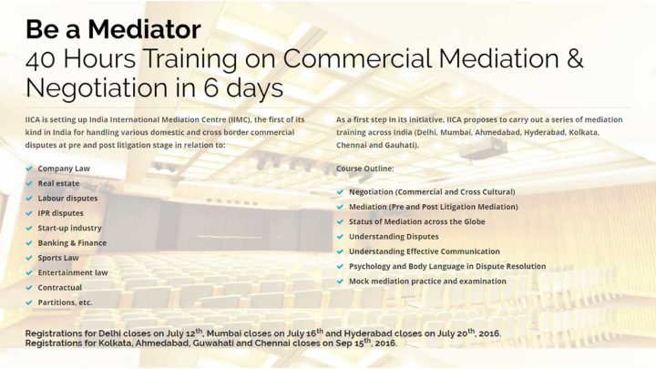 Indian Institute of Corporate Affairs, Mediation Project